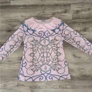 Beautiful light pink & blue J McLaughlin top, size M